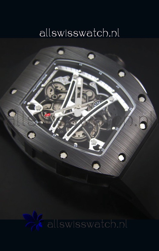 IMG_9081 Richard Mille RM061 Ceramic Case Black and White Bezel Replica 6