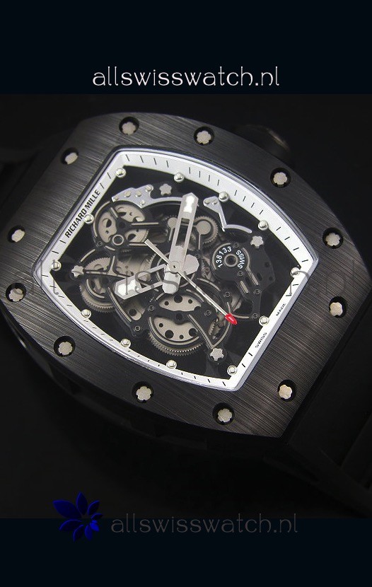 IMG_9081 Richard Mille RM055 Ceramic Case in White Inner Bezel Replica 6