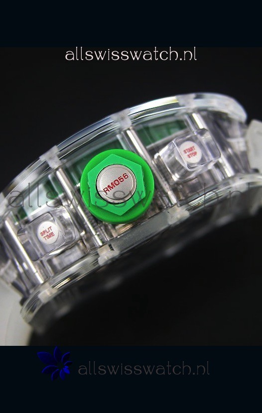 IMG_9081 Richard Mille RM056-1 Tourbillon Felipe Massa Chronograh Green Bezel Replica 6