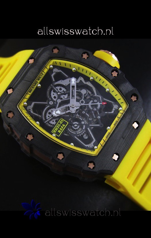 IMG_9081 Richard Mille RM35-01 Rafael Nadal Editionin Yellow Indexes Replica 6