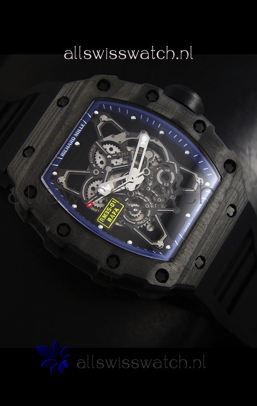 IMG_9081 Richard Mille RM35-01 Rafael Nadal Editionin Blue Indexes Replica 6