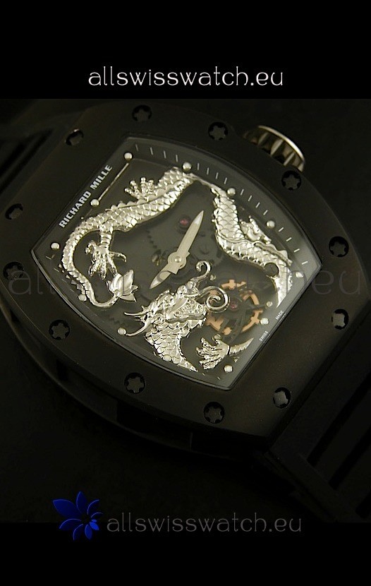 IMG_9081 Richard Mille RM057 Tourbillon Jackie Chanin PVD Case Replica 6