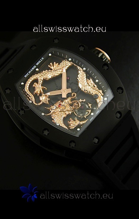 IMG_9081 Richard Mille RM057 Tourbillon Jackie Chanin PVD Case Replica 6