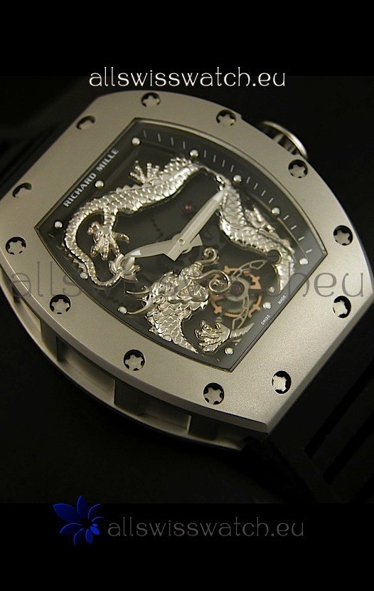 IMG_9081 Richard Mille RM057 Tourbillon Jackie Chanin Titanium Case Replica 6