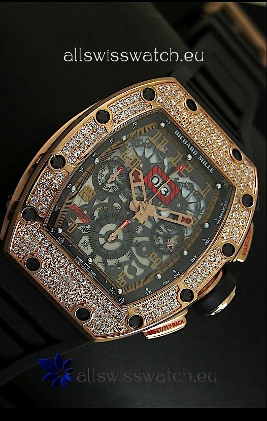 IMG_9081 Richard Mille Filippe Massa Edition Titaniumin Pink Gold Case Replica 6