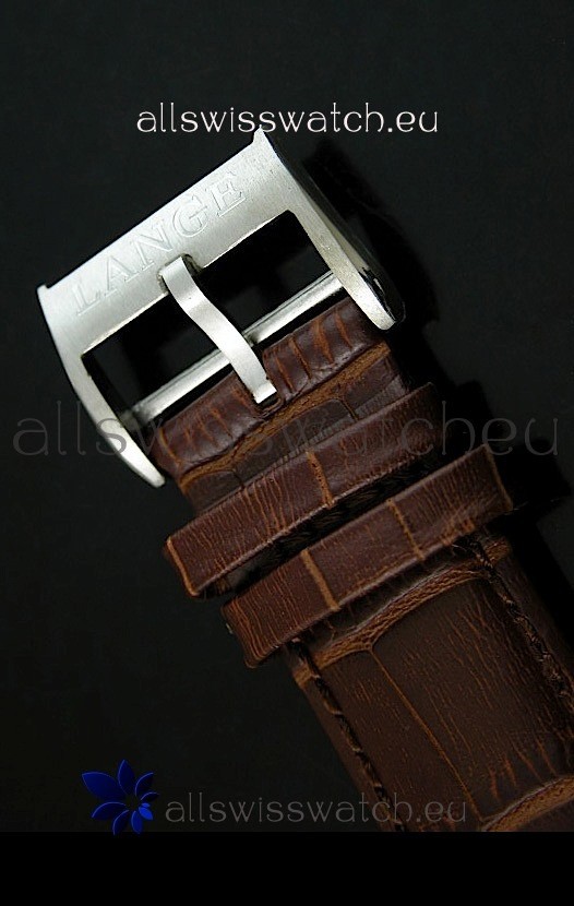 IMG_9081 Alange Sohne Dual Sub Dials Brown Strap Replica 6