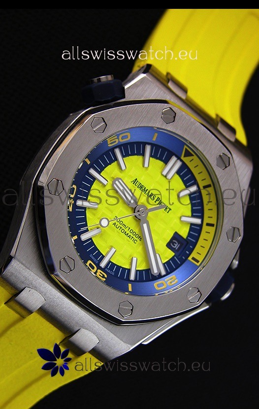 IMG_9081 Audemars Piguet Royal Oak Offshore Diver Automatic in Yellow Replica 6
