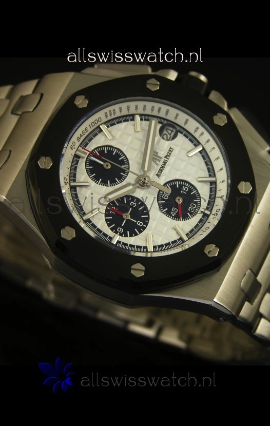 IMG_9081 Audemars Piguet Royal Oak Offshore in White Dial - Steel Case Replica 6