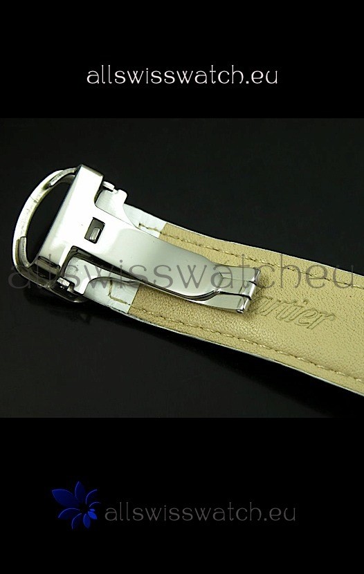 IMG_9081 Cartier Ronde de Tourbillon Diamond in White Strap Replica 6