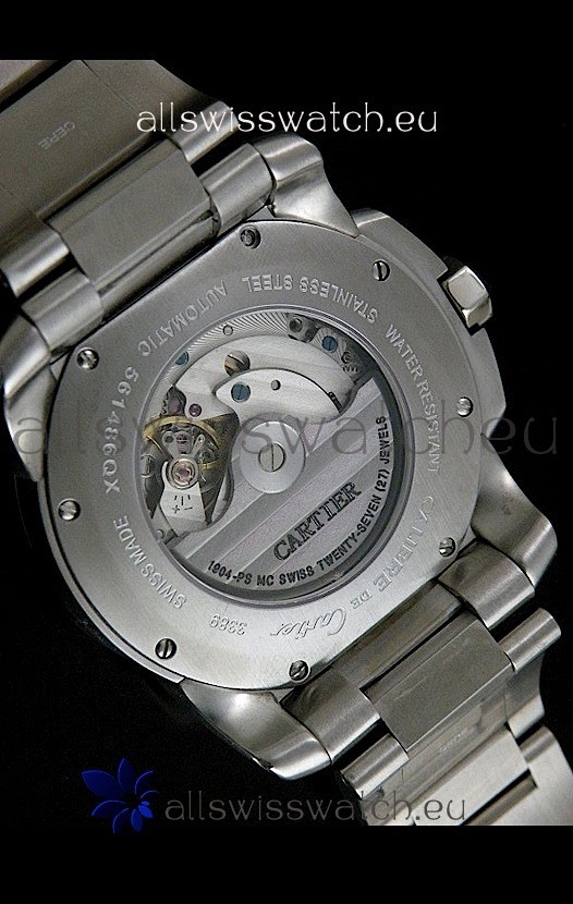 IMG_9081 Cartier Calibre de Steel in White Dial Replica 6
