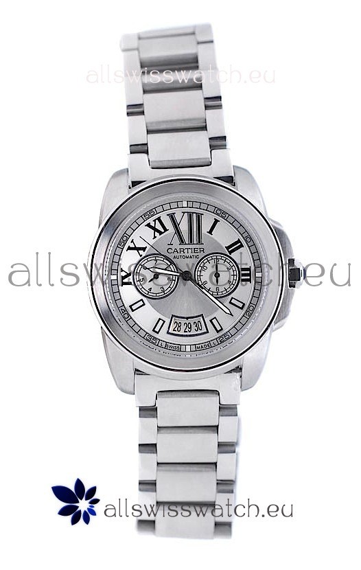 IMG_9081 Calibre De Cartier Automatic in White Dial Replica 6