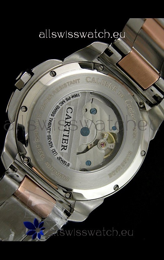 IMG_9081 Calibre De Cartier Automatic in Two Tone Replica 6