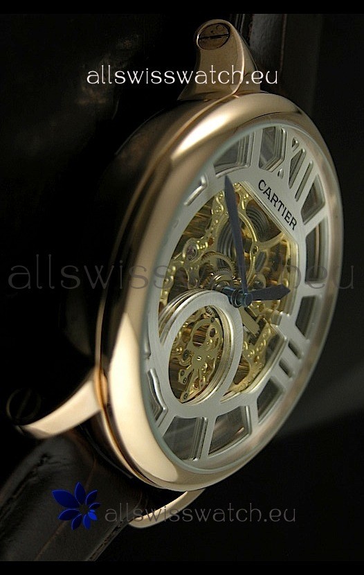 IMG_9081 Cartier Ronde de in Skelton Gold Dial Replica 6