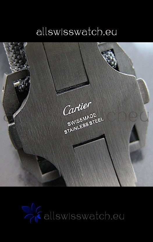 IMG_9081 Cartier Santos 100 in Black Dial Replica 6