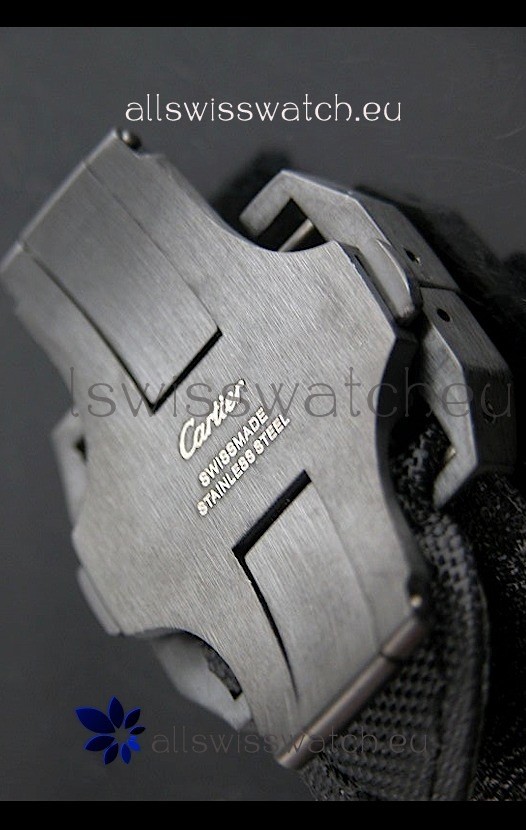IMG_9081 Cartier Santos 100 in Black Dial Replica 6