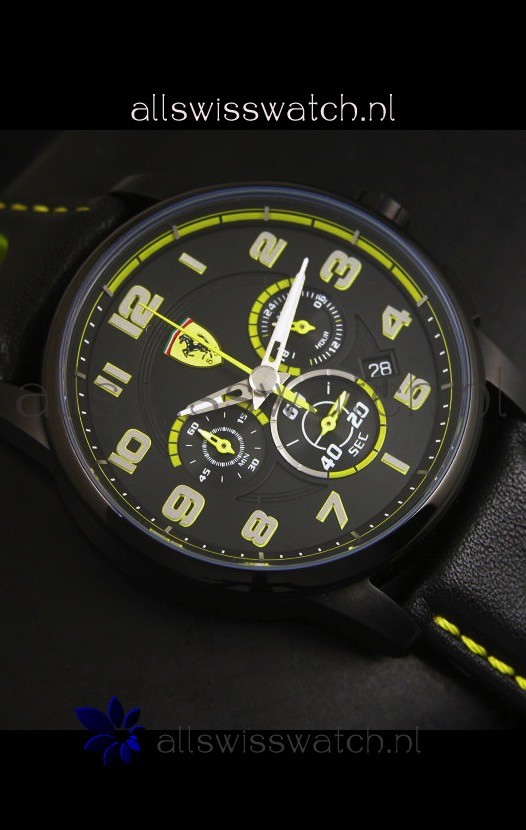 IMG_9081 Scuderia Ferrari Heritage Chronograph in Black Steel Replica 6