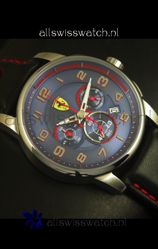 IMG_9081 Scuderia Ferrari Heritage Chronograph in Blue Dial Replica 6