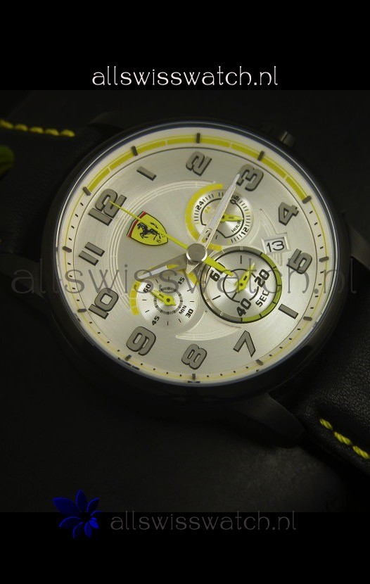 IMG_9081 Scuderia Ferrari Heritage SF107 Chronograph in Black Steel Replica 6