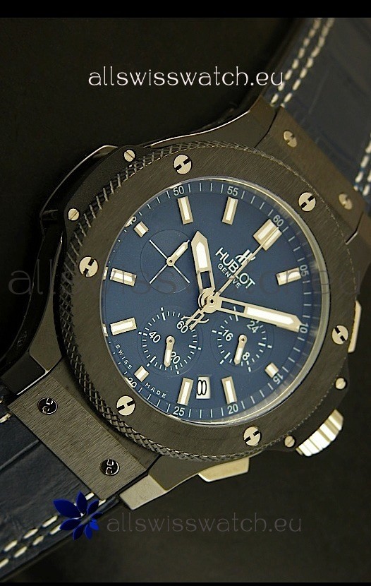 IMG_9081 Hublot Big Bang Black Ceramic Case in Quartz Movement Replica 6