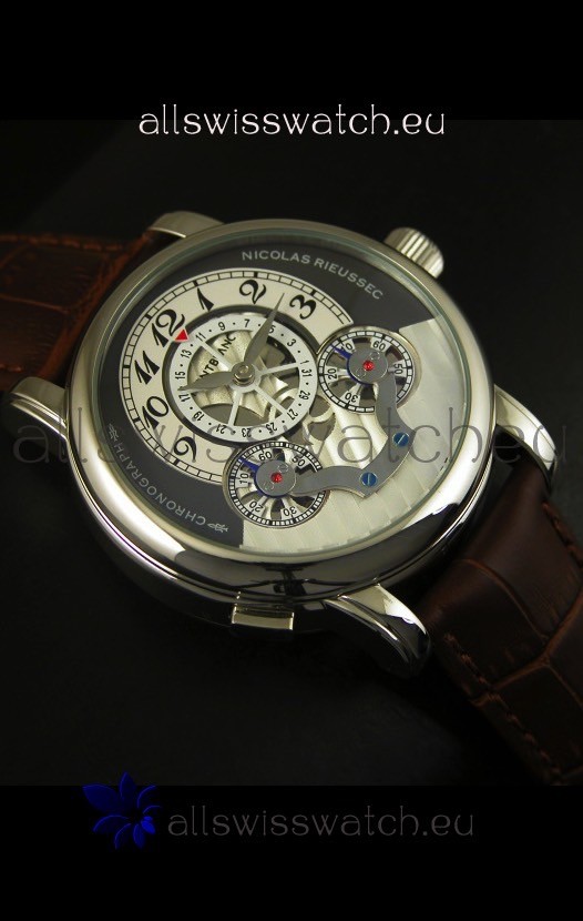 IMG_9081 Mont Blanc Nicolas Riessec Stainless Steel Case in Grey Dial Replica 6