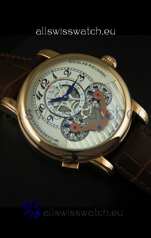 IMG_9081 Mont Blanc Nicolas Riessec Rose Gold Case in White Dial Replica 6