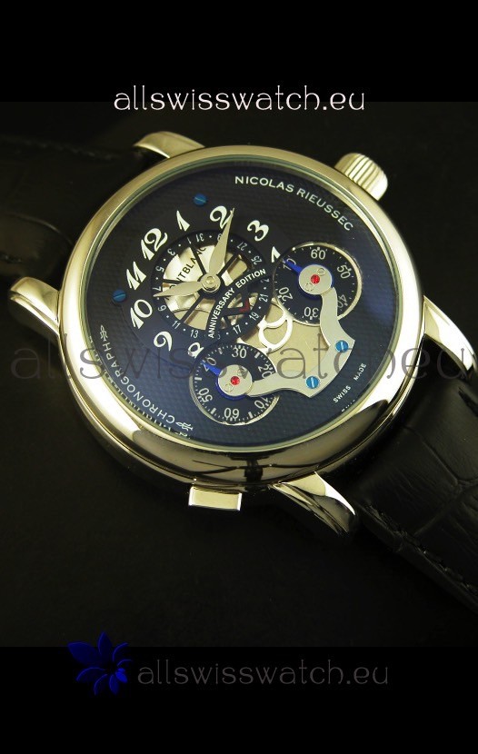 IMG_9081 Mont Blanc Nicolas Riessec Stainless Steel Case in Black Dial Replica 6