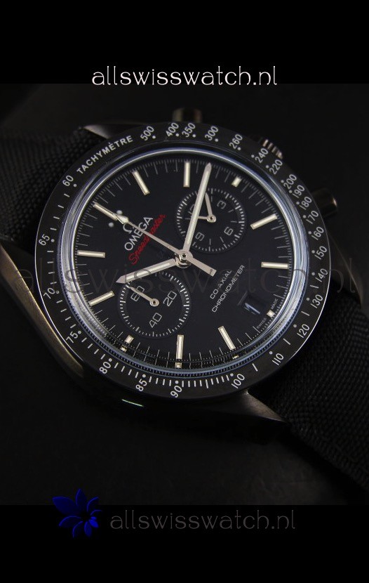 IMG_9081 Omega Speedmaster Moon Co-Axial Black Case Replica 6