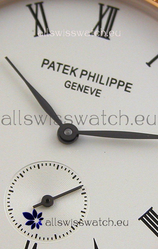 IMG_9081 Patek Philippe Calatrava Mens in Yellow Gold Case Brown Strap Replica 6