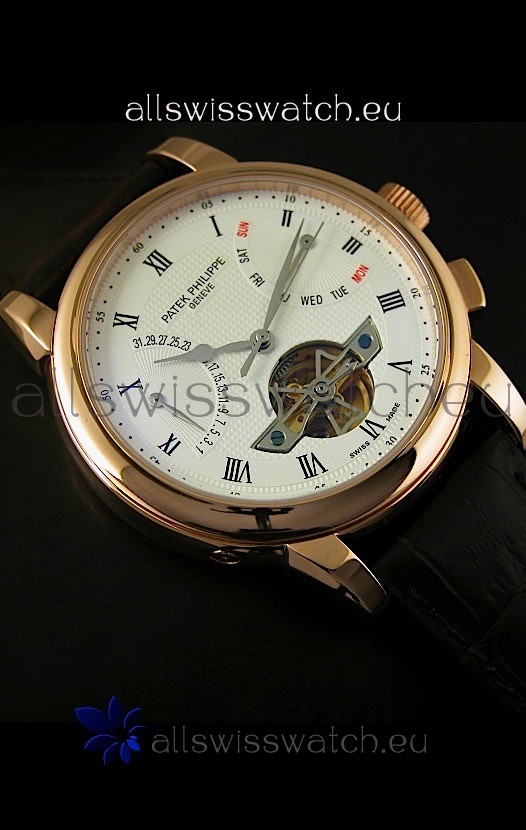 IMG_9081 Patek Philippe Grand Complications Tourbillon Automatic in Pink Gold Replica 6