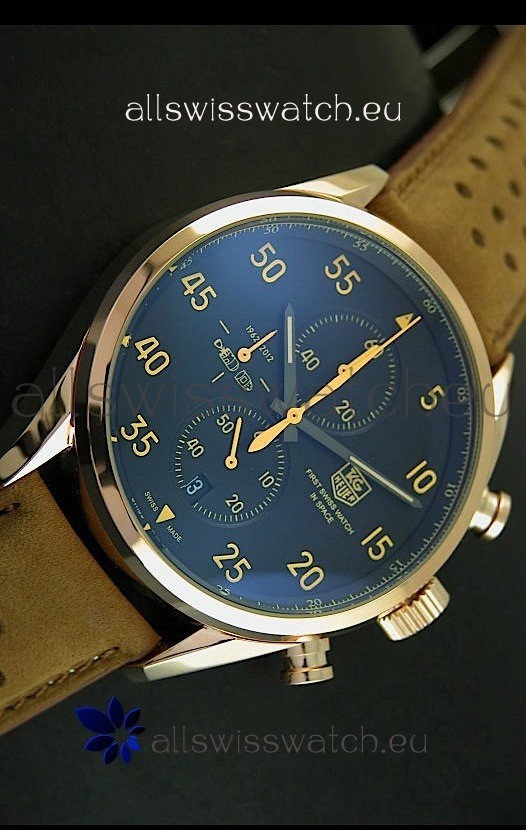 Tag Heuer Carrera 1887 SpaceEX Edition Quartz in Pink Gold Replica 6