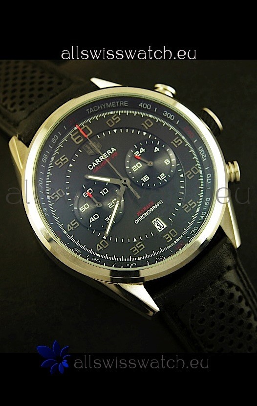 IMG_9081 Tag Heuer Carrera Calibre 36 Flyback Black Dial - Quartz Movement Replica 6