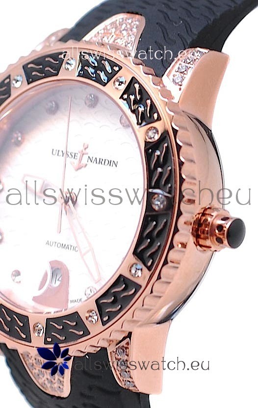 IMG_9081 Ulysse Nardin Diver Pink Gold in White Dial Replica 6