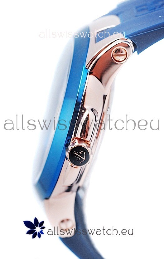 IMG_9081 Ulysse Nardin Executive Dual Time in Smooth Blue Bezel Replica 6