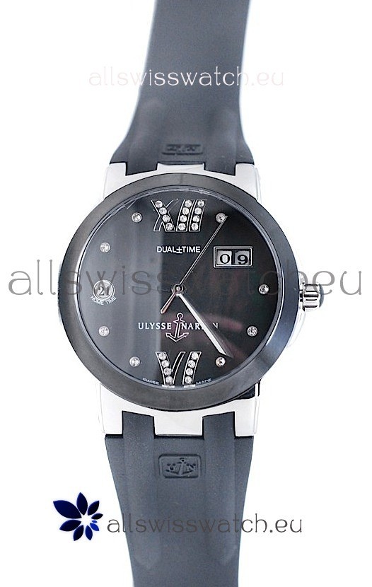 IMG_9081 Ulysse Nardin Executive Dual Time Diamond Black Replica 6