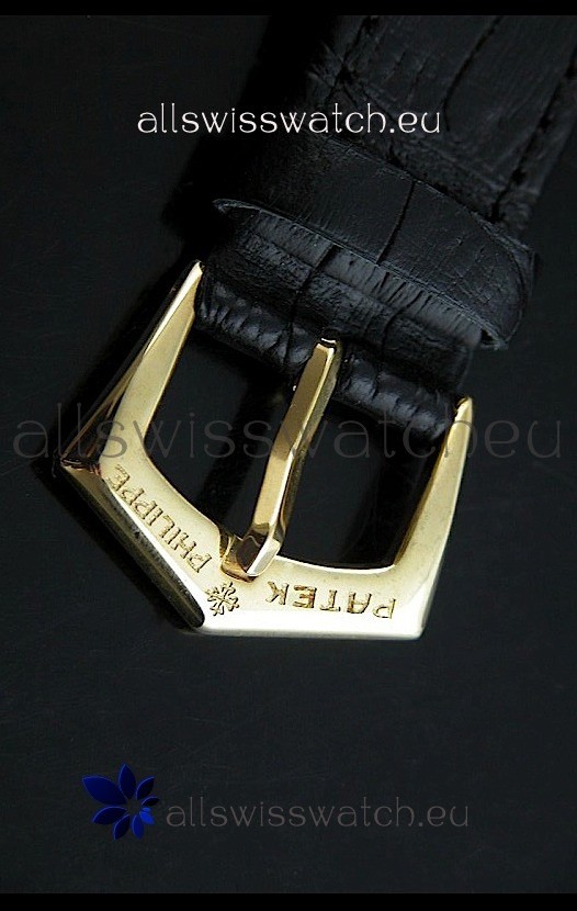 IMG_9081 Patek Philippe Calatrava Manual Hand Wind in Black Dial Replica 6