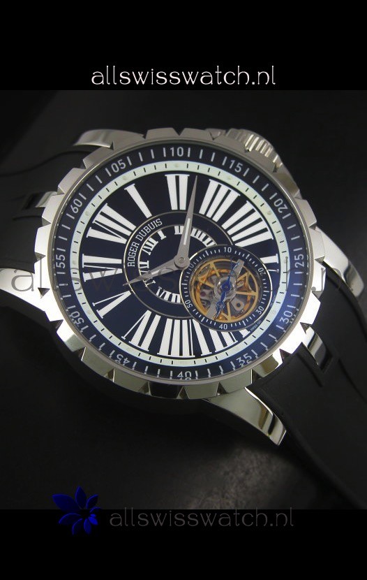 IMG_9081 Roger Dubuis Excalibur Tourbillon Movement - Black Dial Replica 6