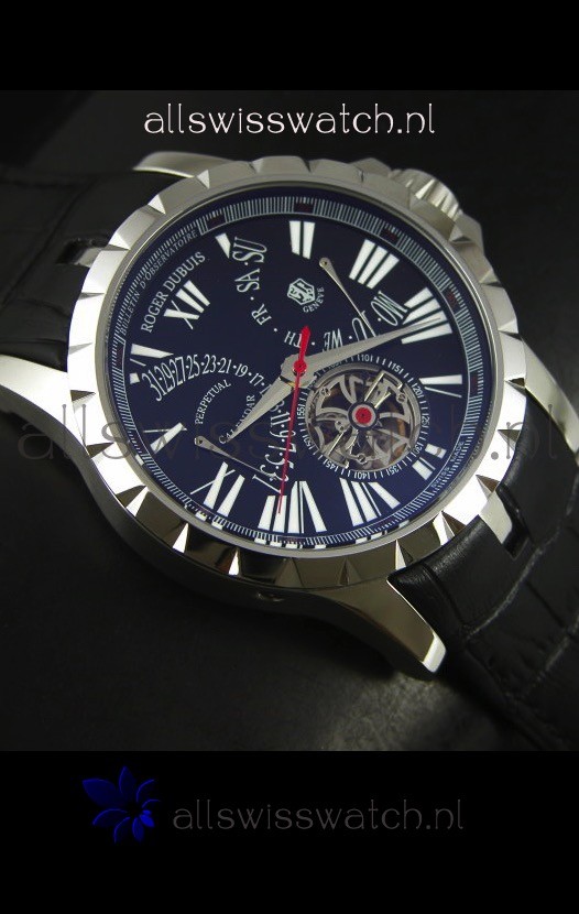 IMG_9081 Roger Dubuis Excalibur Calendar in Black Dial Replica 6