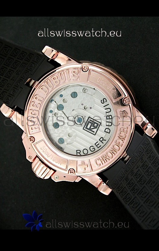IMG_9081 Roger Dubuis Chronoexcel Automatic Rose Gold in Blue Dial Replica 6