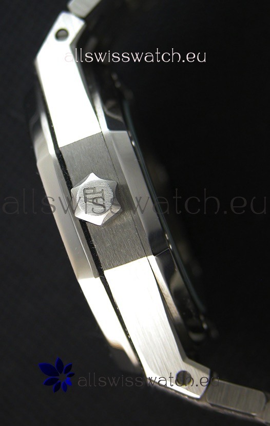 IMG_9081 Audemars Piguet Royal Oak Frosted Self-Winding White Gold Black Dial 1:1 Mirror Replica 7