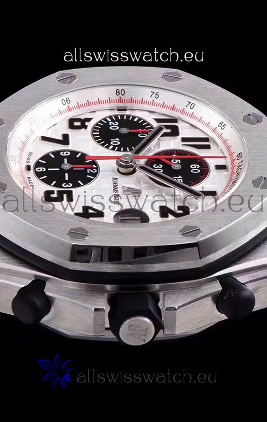 IMG_9081 Audemars Piguet Royal Oak Offshore Chronograph Panda - 1:1 Mirror Ultimate Edition - Updated Version with 3126 Movement Replica 7