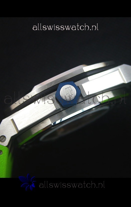 IMG_9081 Audemars Piguet Royal Oak New Diver 1:1in Green Replica 7
