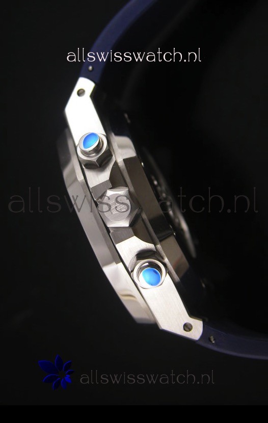 IMG_9081 Audemars Piguet Royal Oak Chronograph in Stainless Steel Case Blue Dial Replica 7