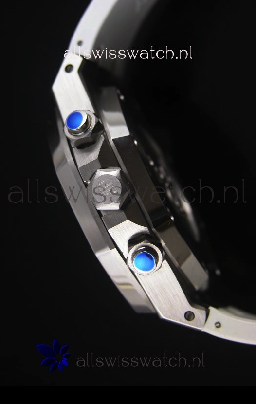 IMG_9081 Audemars Piguet Royal Oak Chronograph in Stainless Steel Case White Dial Replica 7