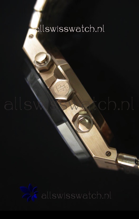IMG_9081 Audemars Piguet Royal Oak Rose Gold in Black Textured Ceramic Dial - 1:1 Mirror Replica 7