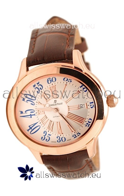 IMG_9081 Audemars Piguet Millenary Hour and Minute Swiss Rose Gold Replica 7