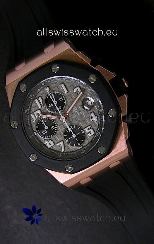 IMG_9081 Audemars Piguet Royal Oak Offshore in Grey Safari Dial - Secs hand 12 O clock Replica 7