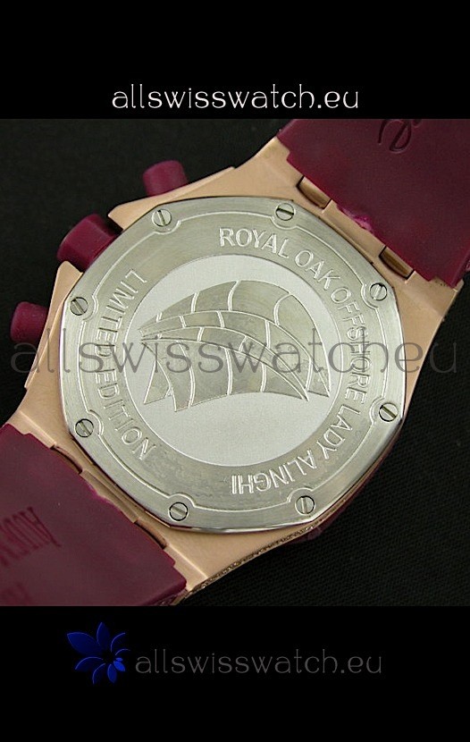 IMG_9081 Audemars Piguet Royal Oak Ladies Alinghi Limited Edition Gold in White Dial Replica 7