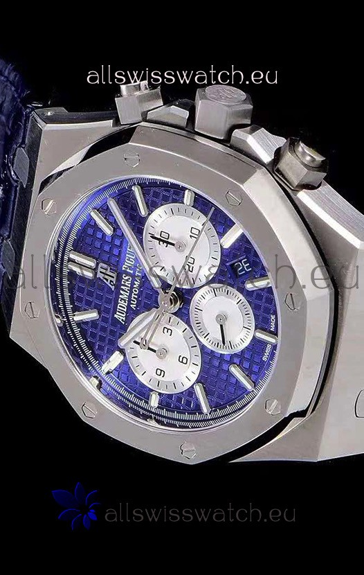 IMG_9081 Audemars Piguet Royal Oak Chronograph Blue Dial 904L Steel 1:1 Mirror Replica 7