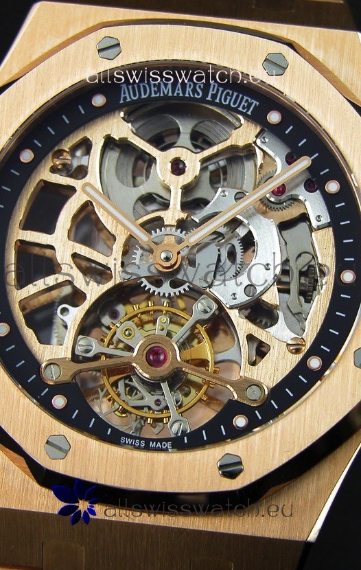 IMG_9081 Audemars Piguet Royal Oak Tourbillon Extra-Thin Openworked Rose Gold Replica 7