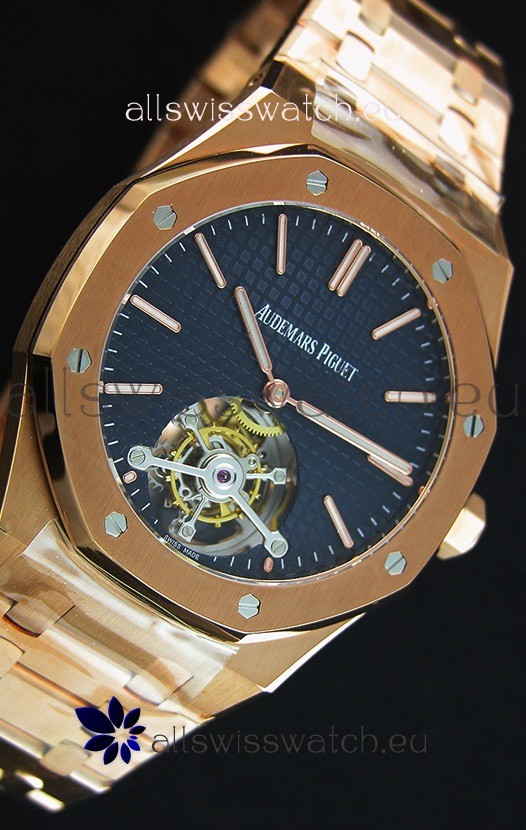 IMG_9081 Audemars Piguet Royal Oak Tourbillon 41mm Extra-Thin Dark Blue Dial Replica 7
